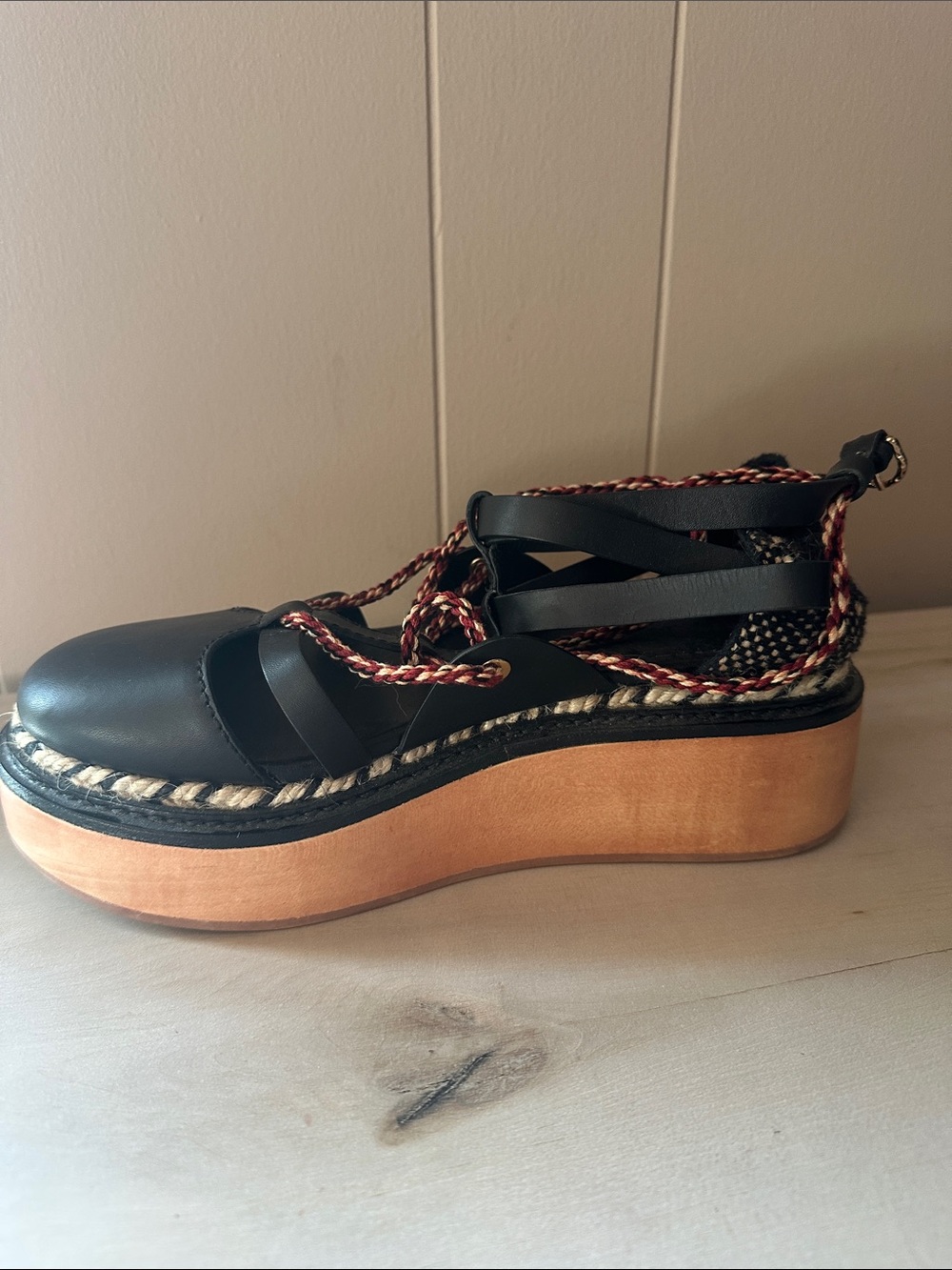 Ulla Johnson Salinas Twisted Rope Leather Flatform sandals - Picture 8 of 15